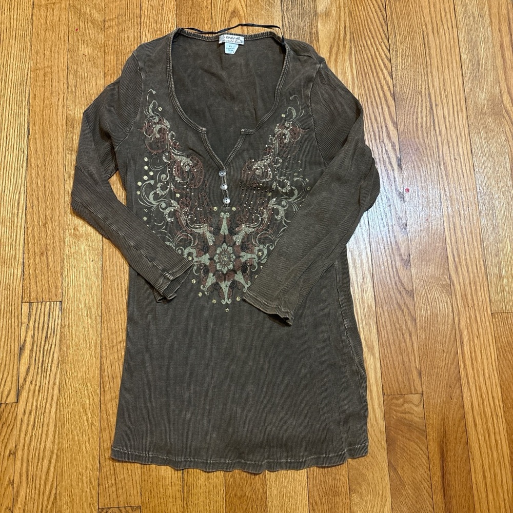 Energe Brown Long Sleeve Y2K